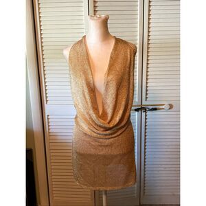 SHEIN Gold Mini Dress